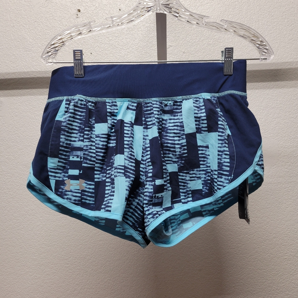 Under Armour Heat Gear Shorts Women Small Dark Blue And Light Small Nwt